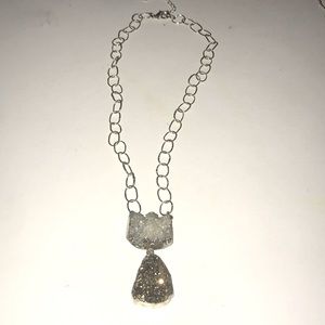 Open crystal rocks necklace